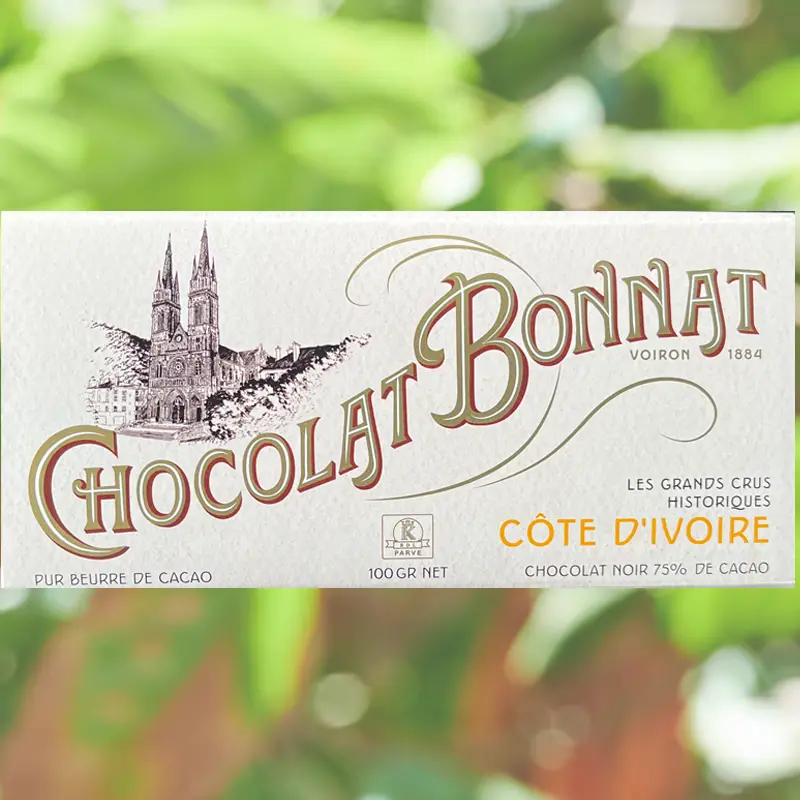 Französische Bonnat Schokolade Cote d Ivoire 75% Kakaogehalt