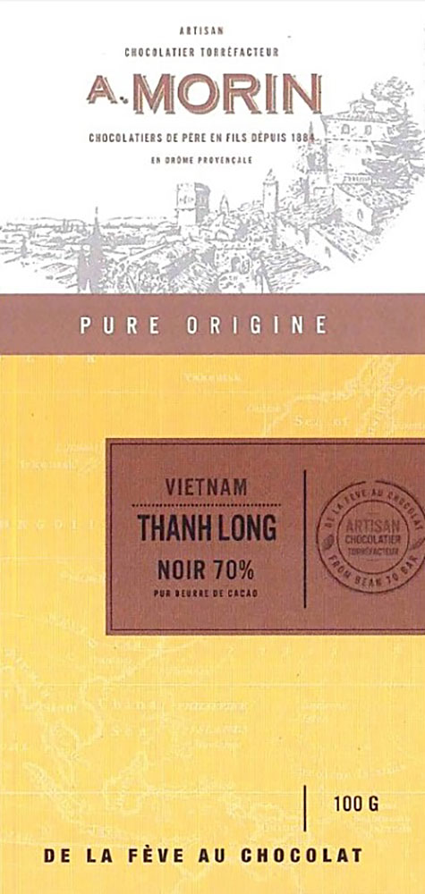 A. MORIN | Schokolade »Thanh Long« Vietnam 70% | 100g MHD 22.02.2023