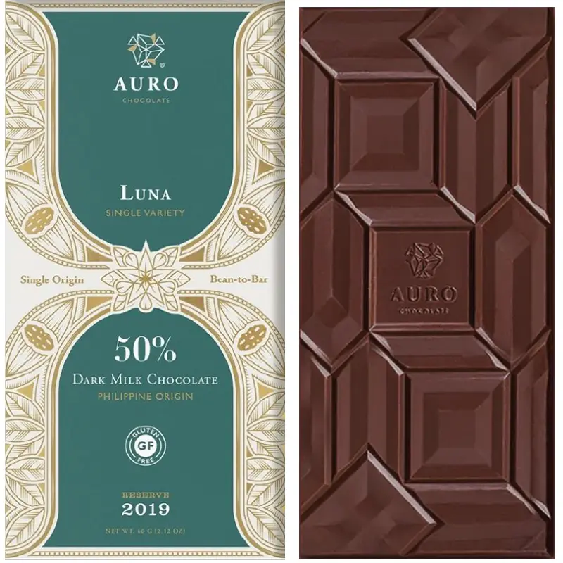 Milchschokolade von Auro Chocolade mit 50% Kakaogehalt