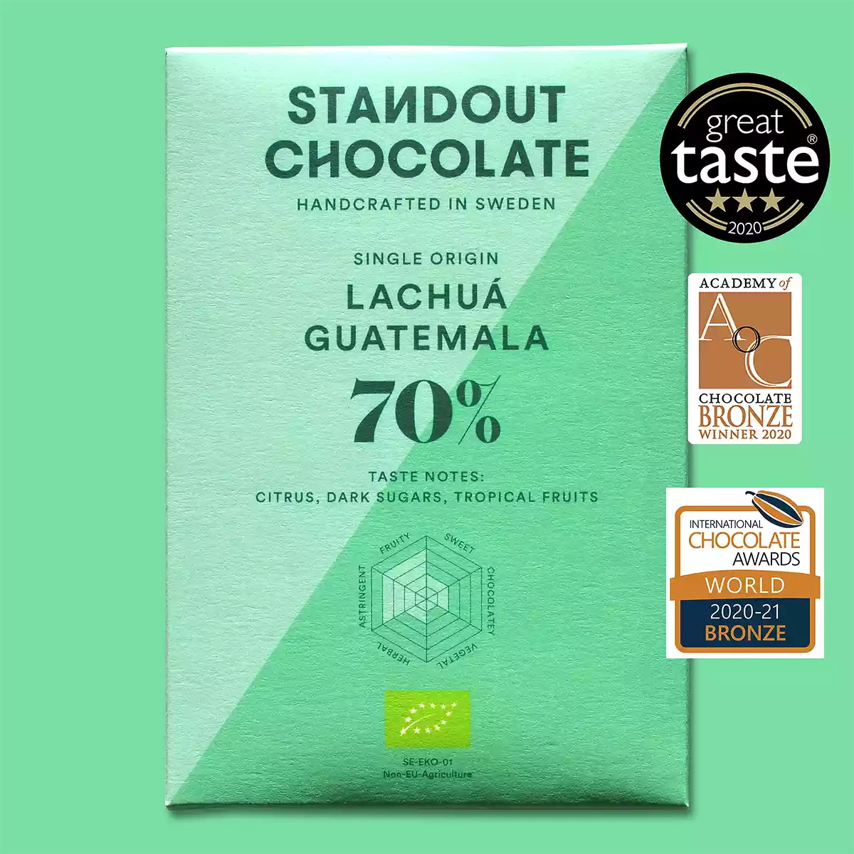 STANDOUT CHOCOLATE | Schokolade »Lachuá Guatemala« 70% Guatemala Lachua Schokolade von Standout