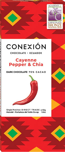 Dunkle Schokolade Cayenne Pepper & Chia von Conexion
