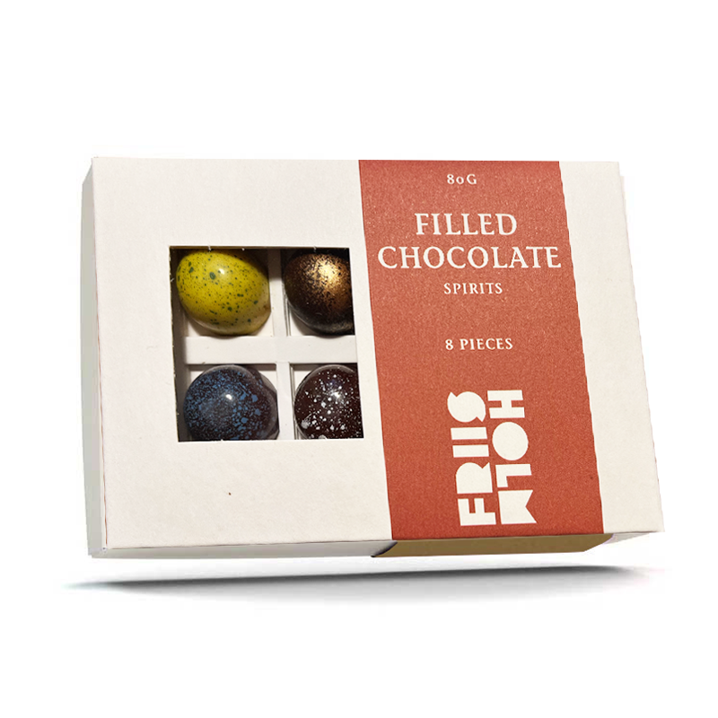 FRIIS-HOLM | Prämierte Pralinen »Filled Chocolate Spirits« 80g Spirits Filled Chocolate Vintre Moeller Pralinen von Friis Holm