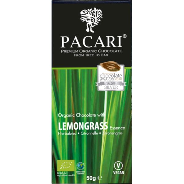 PACARI | Dunkle Schokolade »Lemongras« Ecuador 60% | BIO | 50g