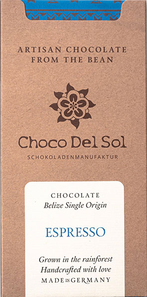 CHOCO DEL SOL | Dunkle Schokolade »Espresso« | BIO